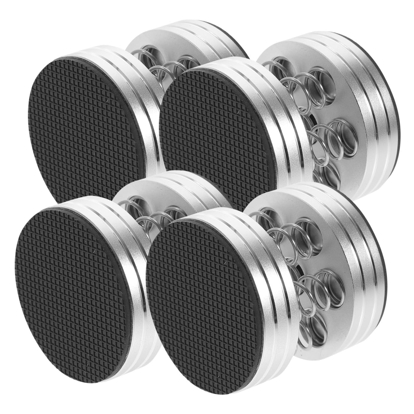 4 pezzi Piedini Isolanti Altoparlanti con Molla Supporto Anti-vibrazione per Subwoofer e Diffusori Protezione Pavimento Piedini Casse Audio Acciaio Inossidabile Facili da