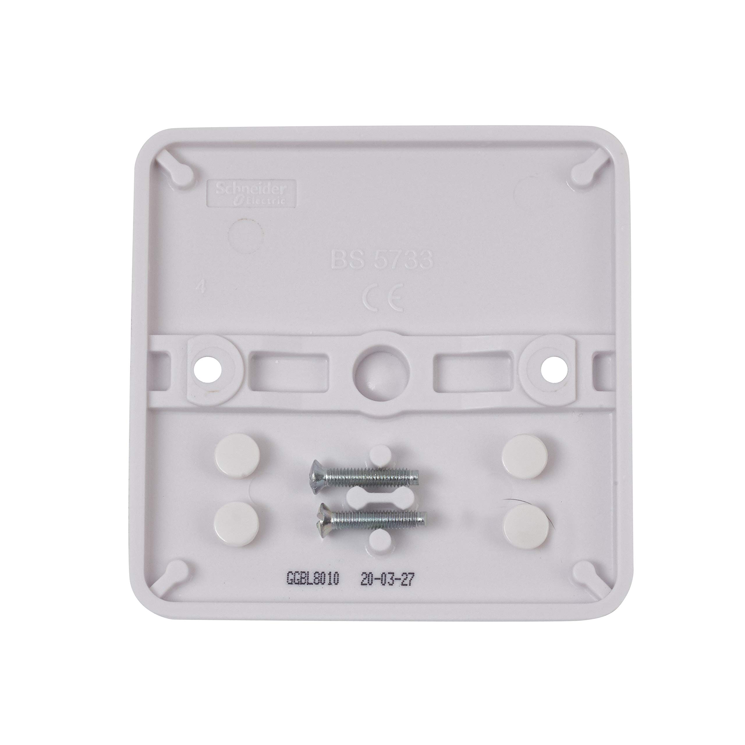Schneider Electric GGBL8010 Lisse biała formowana pusta płyta, 1 gang, matowa biel - opakowanie 10 szt.