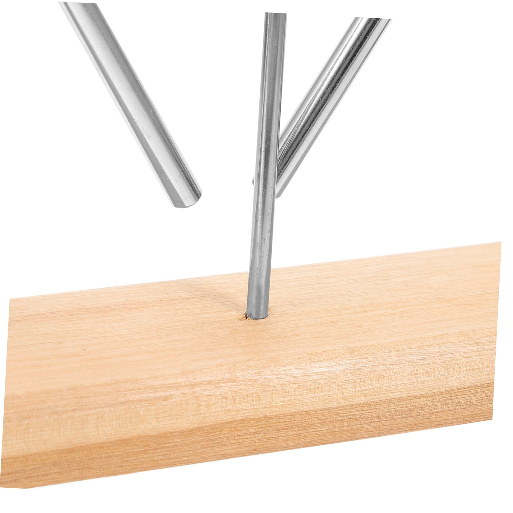 2 Sets Triángulo de Percusión Campana Musical de Metal con Soportes de Madera y Percutores para Niños y Principiantes