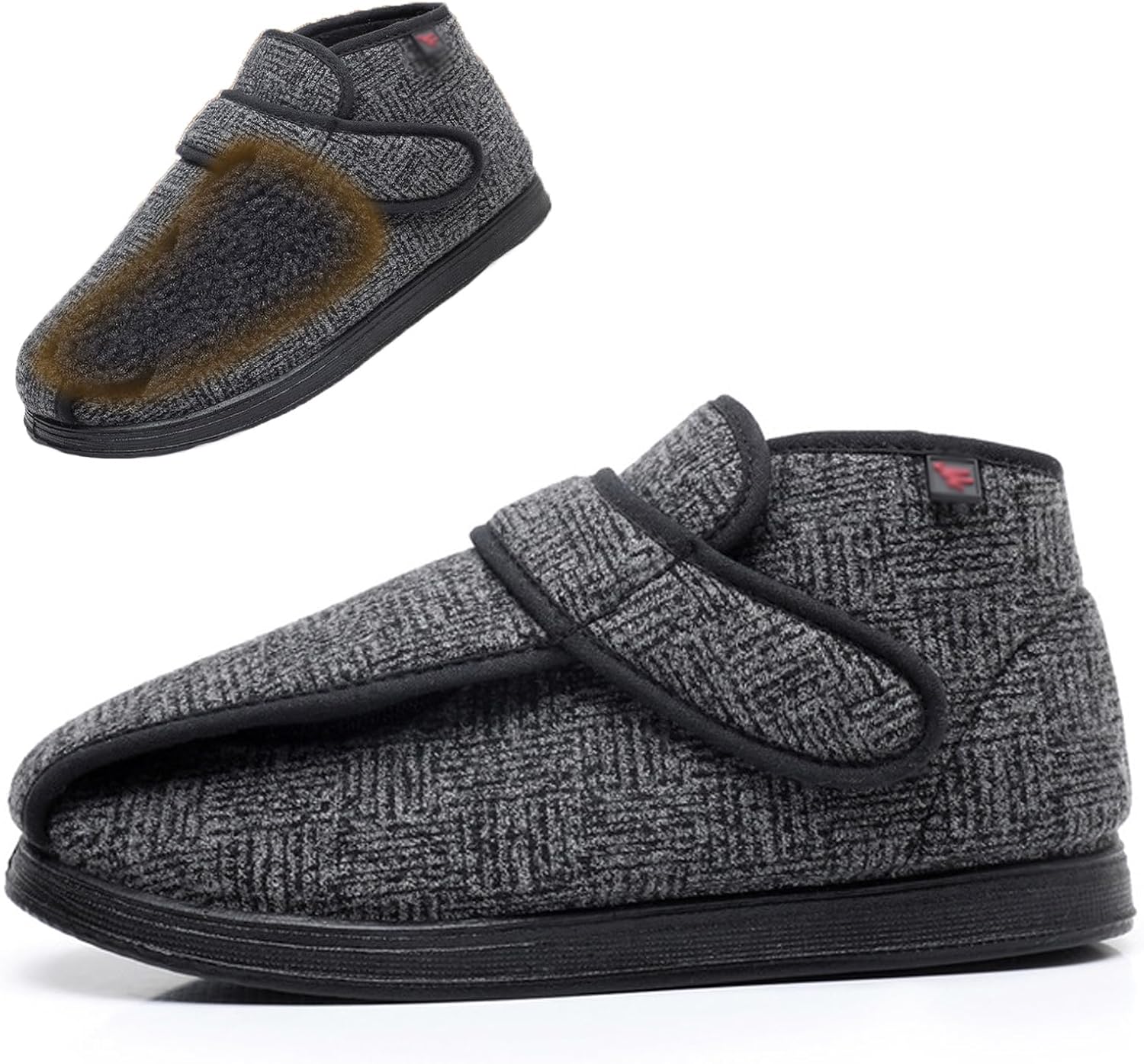 bumuam Mens Diabetic Edema Shoes Extended Widths,Adjustable Extra Wide Shoes Swollen Feet Diabetic Edema Boots Slippers Indoor Outdoor Sandals Unisex Women 8.5