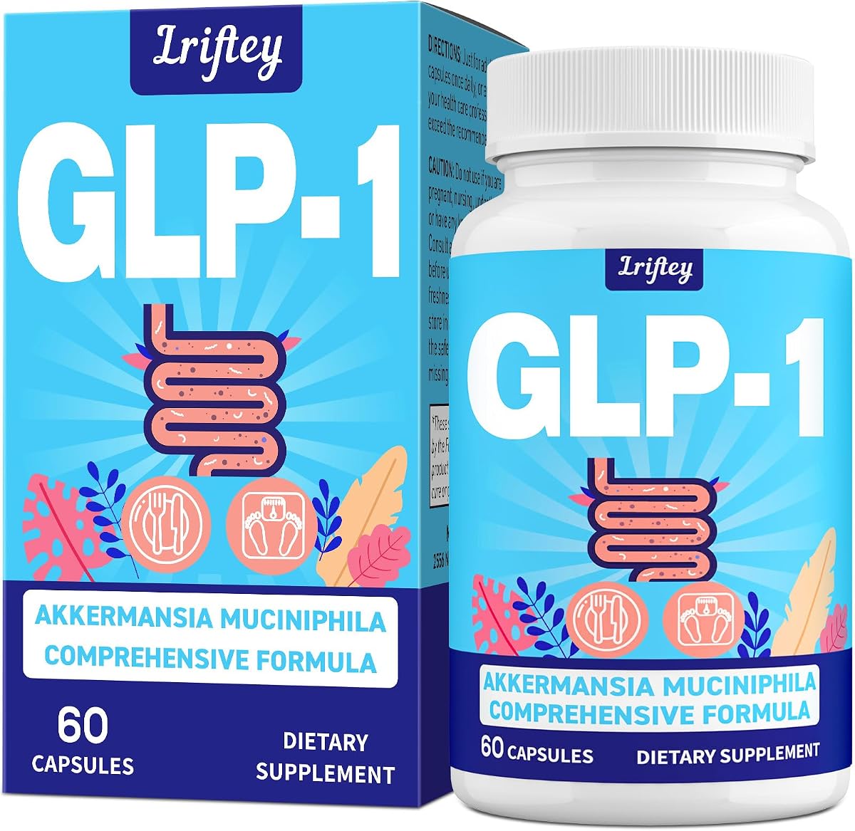 GLP-1, GLP-1 Supplement for Women & Men | 14-IN-1 GLP1 Supplements with Akkermansia & Berberine & Cinnamon | Natural GLP 1 Probiotic for Digestion, Gut Health,Metabolism* & Immune | Vegan 60 Counts