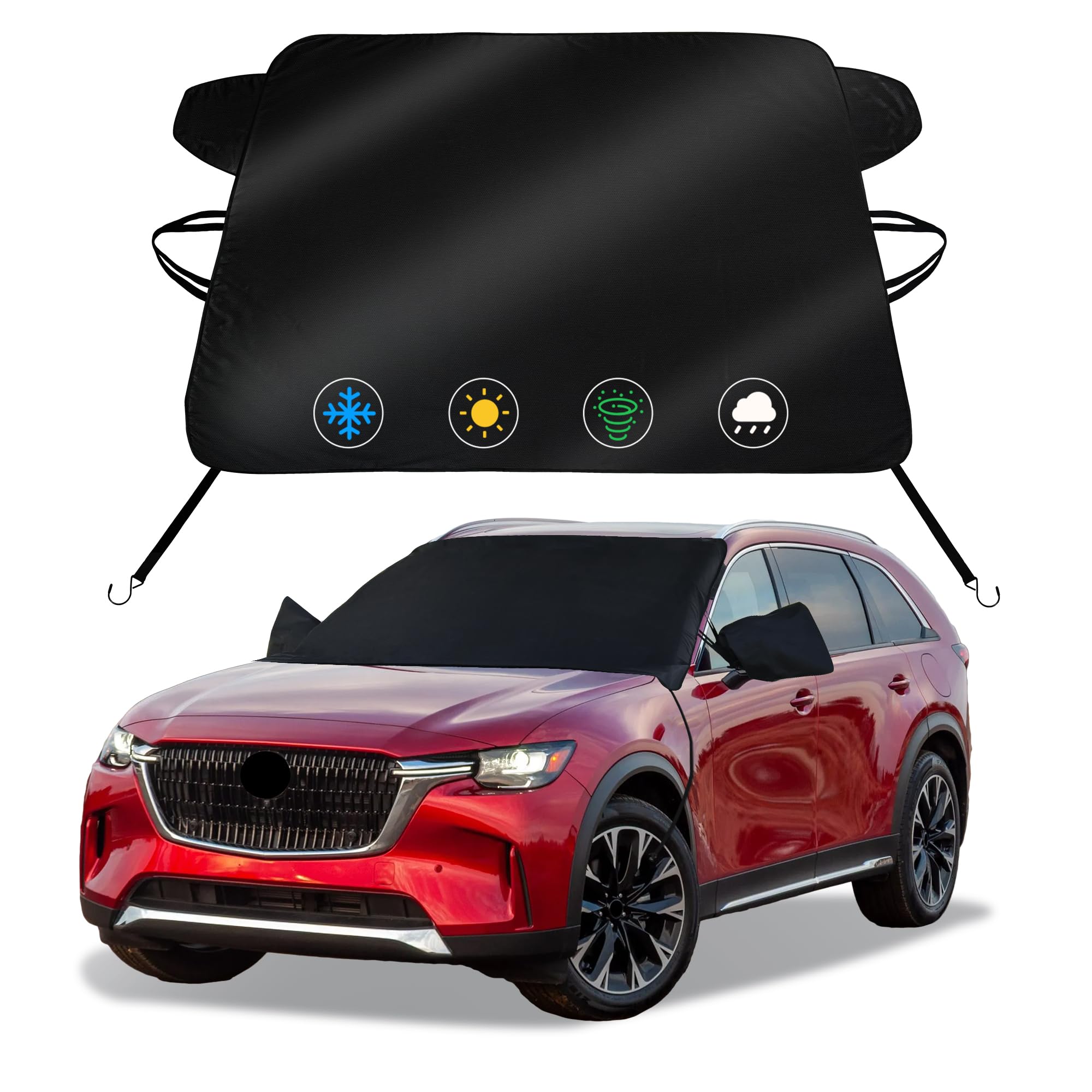 Windshield Cover for Ice &amp; Snow for Mazda CX-9 CX9 2016-2024 2025 2026 2027