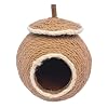 Birdhouse, Parakeet Nest Coconut Shell Rope Weave Bird Breeding Nest for Budgie Parakeet Conure Canary Lovebird