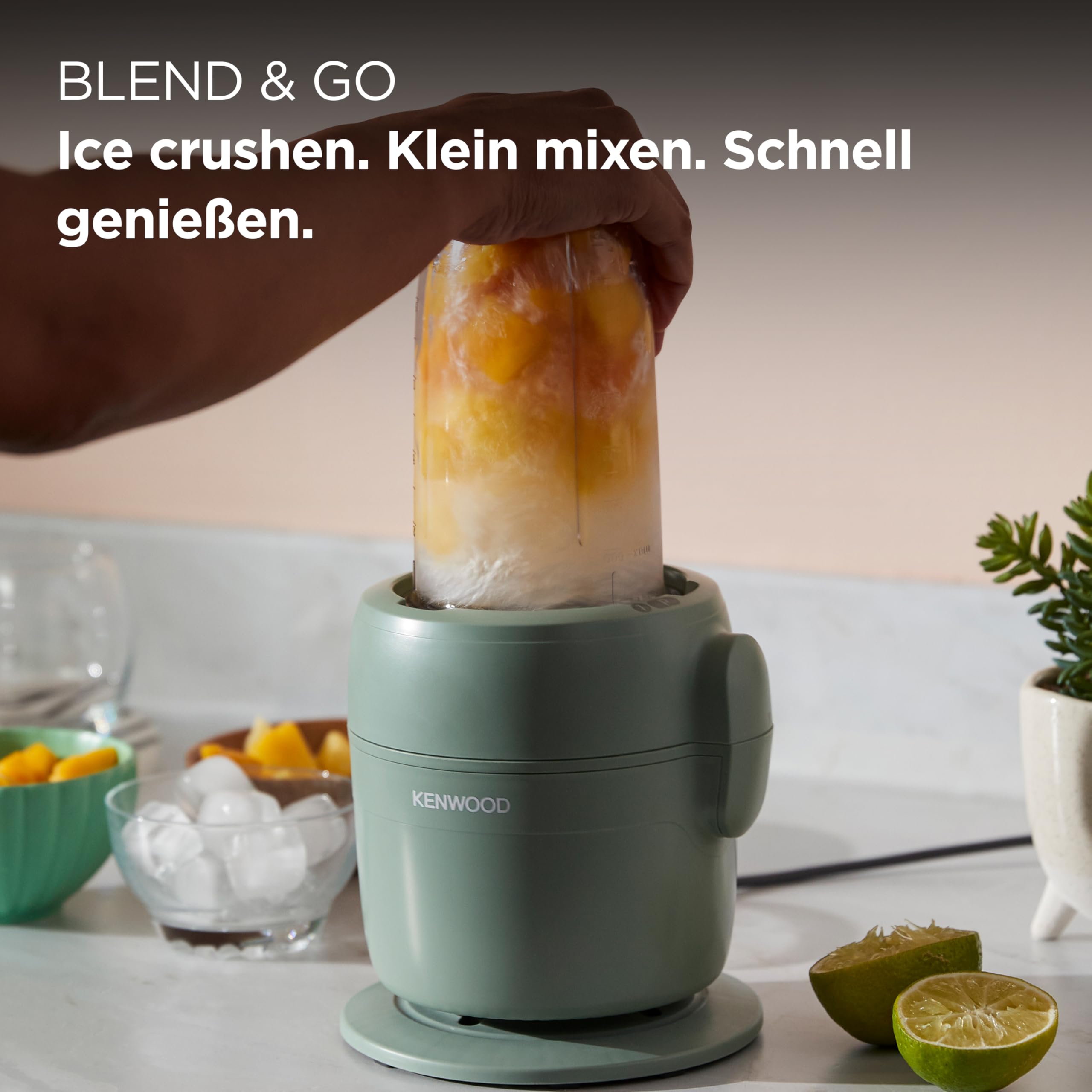 Kenwood MultiPro Compact wielofunkcyjny robot kuchenny z funkcją Express Serve, ostrzem ze stali nierdzewnej, tarczami do krojenia i tarką, osobisty blender 600 ml, funkcja pulsu, zielony eukaliptus