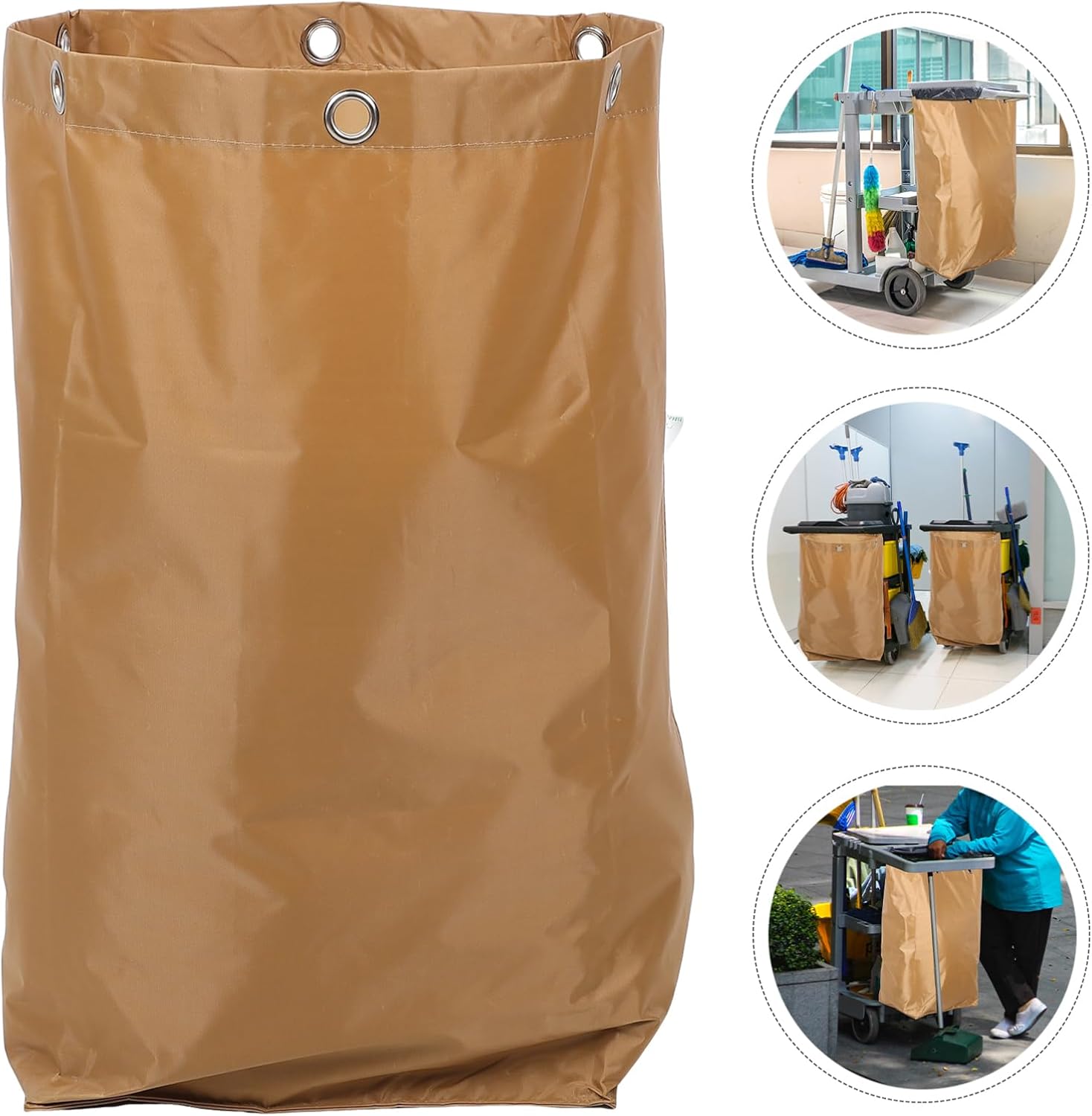 Mobestech Cleaning Supplies Storage Bag Janitorial Bags Canvas Cleaning Cart Pouch