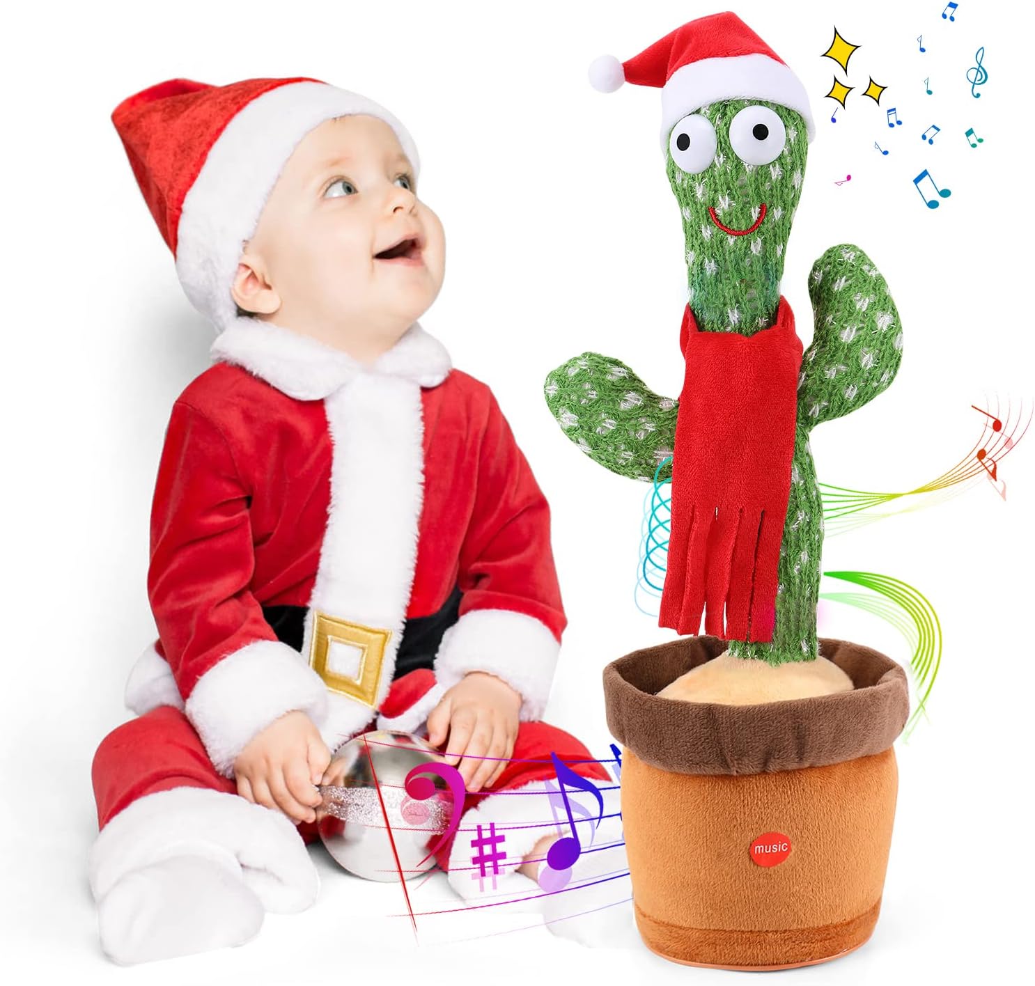 LUKETURE Dancing Cactus Singing 3 Polish Songs, No Repeating No Recording Electric Singing Dancing Cactus Plush Toy, Home Decoration