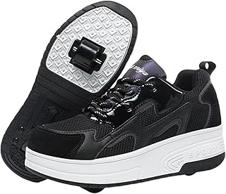 Naturepanda Zapatillas Deportivas Skate RetráCtiles,Zapatillas De Skate para Deportes Al Aire Libre,con Boton,RetráCtil,Multifuncionales,Regalos Creativos De Vacaciones para NiñOs