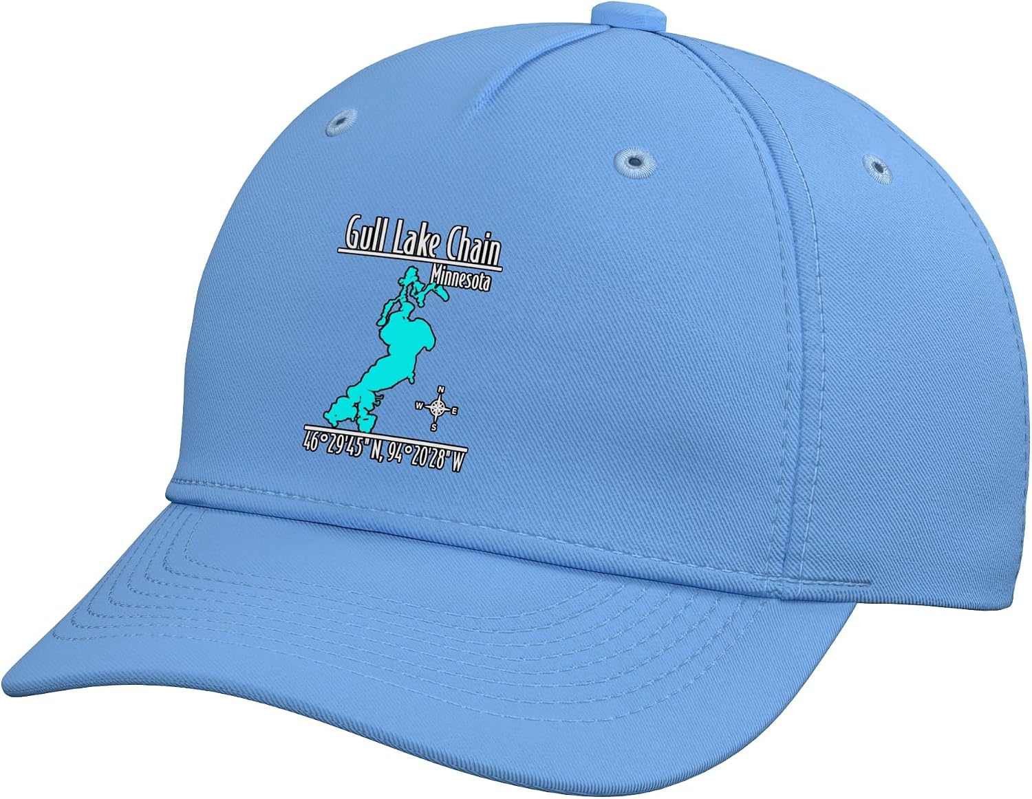 Gull Lake Chain Minnesota - Modern Adjustable Baseball Hat