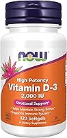 Vista 1 de NOW Foods Vitamina D 2000 UI 120 cápsulas blandas