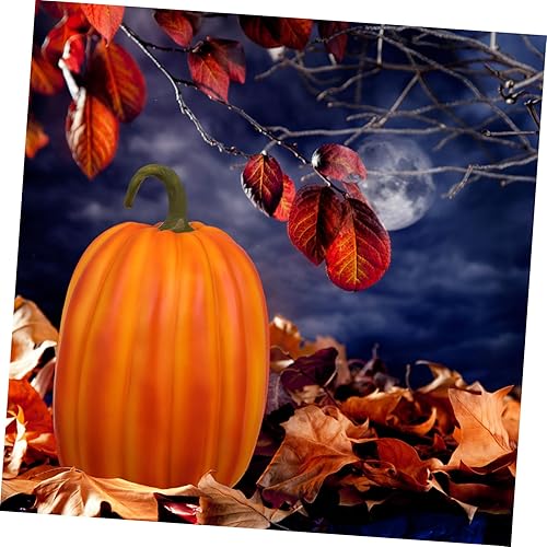 Miniatura 7 de HOMSFOU Calabaza artificial de resina de calabaza artificial de Acción de Gracias, calabaza falsa, naranja, centros de mesa rústicos, accesorios de