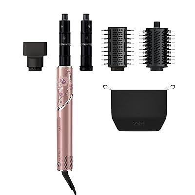 Shark FlexStyle Air Styling & Drying System, Powerful Hair Dryer Brush & Multi-Styler with Auto-Wrap Curlers, Concentrator Attachment and Storage Bag, Blossom Bliss, HD432RS