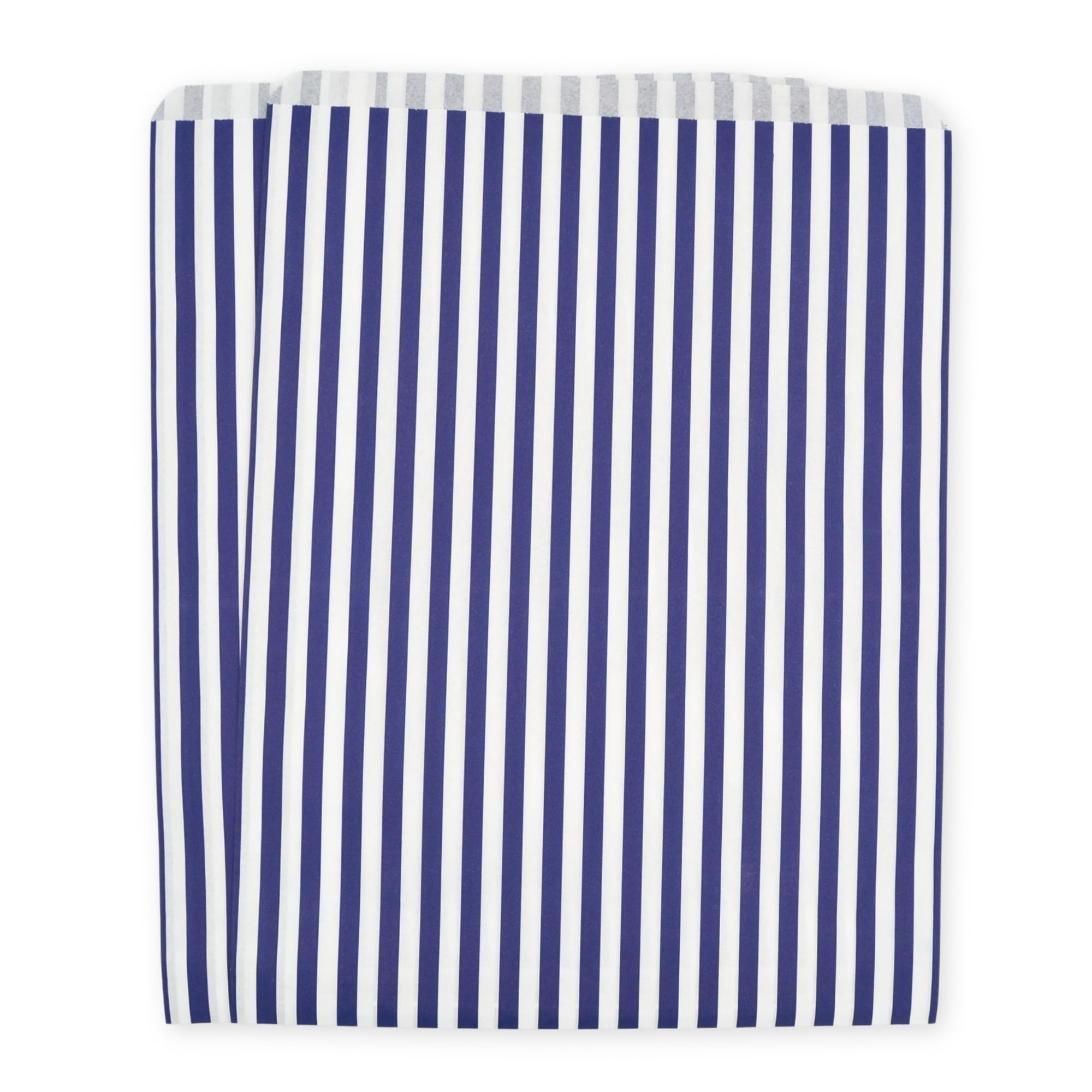 celloexpress 10" x 14" - Paper Stripe Design Candy Sweet Bags - Wedding Favour Cake Party Bags - Halloween, Birthdays (10" x 14" Blue Stripe, Pack of 25)