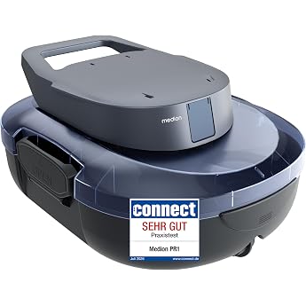 MEDION PR1 Pool Robot Battery for Above Ground Pool with 120 Min Battery Life | Floor cleaning for 80-100 m&sup2; pools with flat 