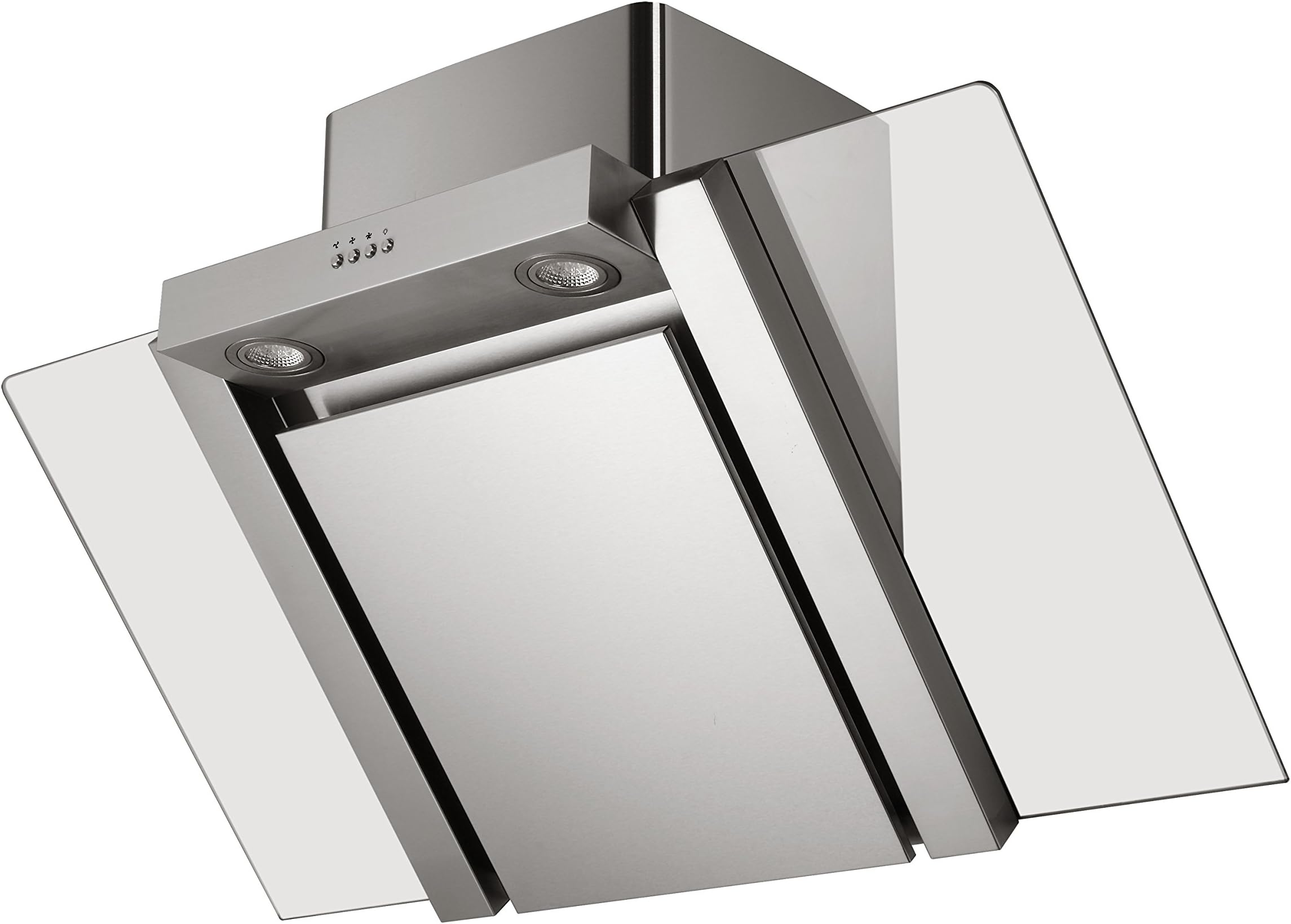 MILLAR KH901V-AS 90cm Stainless Steel Angled Kitchen Extractor Hood + Ducting Kit