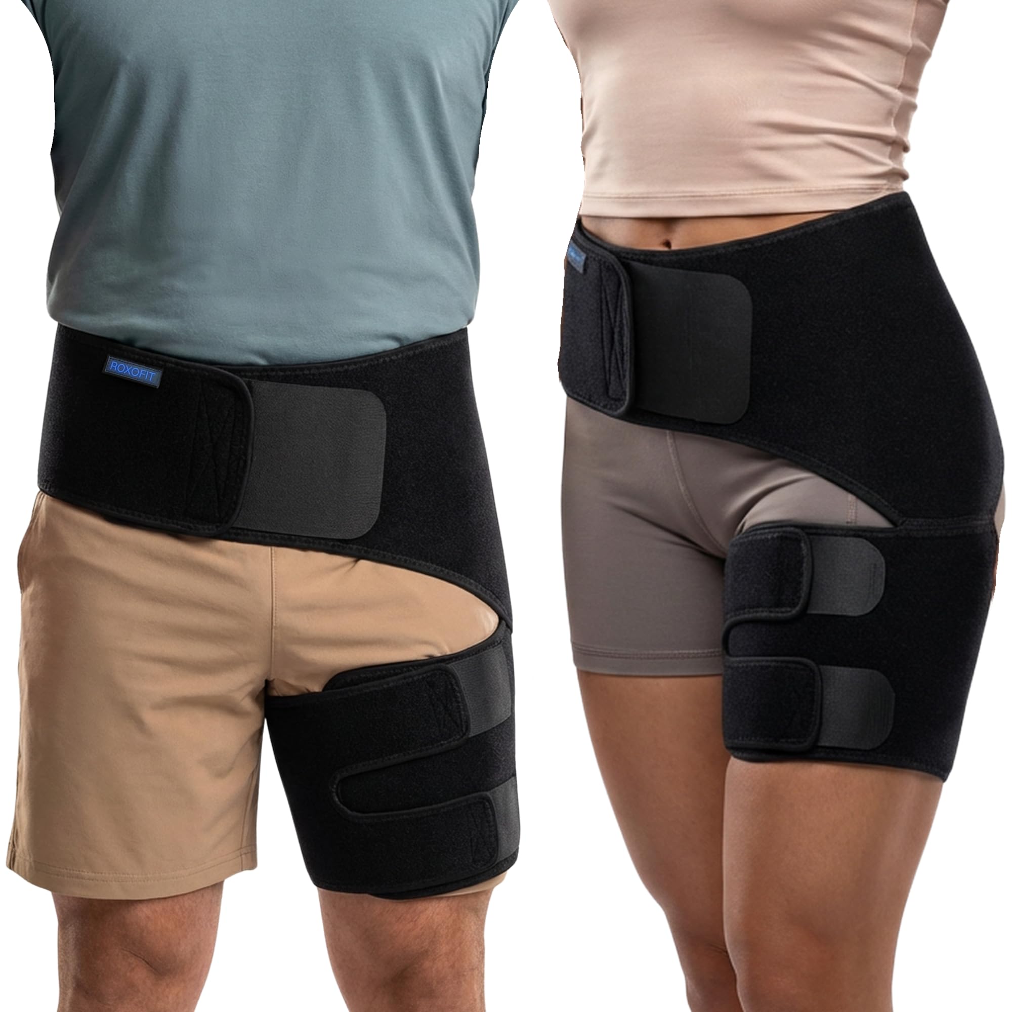 Hüftbandage für Ischias-Schmerzlinderung, Kompressionsbandage für Ischiasnerv, Kniesehnenzug, Hüftfleхоr Zerrung, Leistenverletzung, Zerrung des Oberschenkels – SI-Gurt – Iliosakralgelenk-Stabilisator