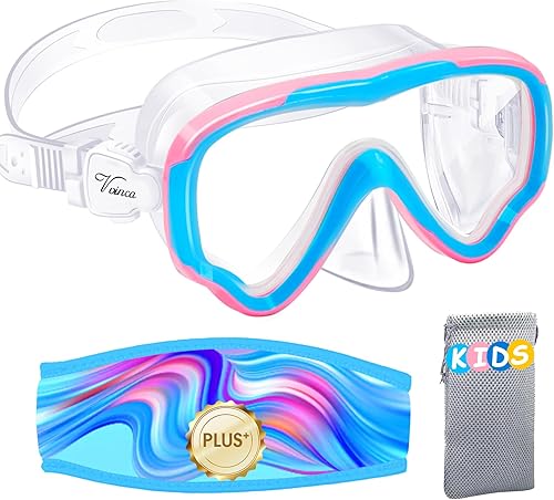 Miniatura 1 de Vvinca Gafas de esnórquel para niños, máscara de buceo, máscara de natación con cubierta de nariz y correa para niños y jóvenes de 6 a 14 años