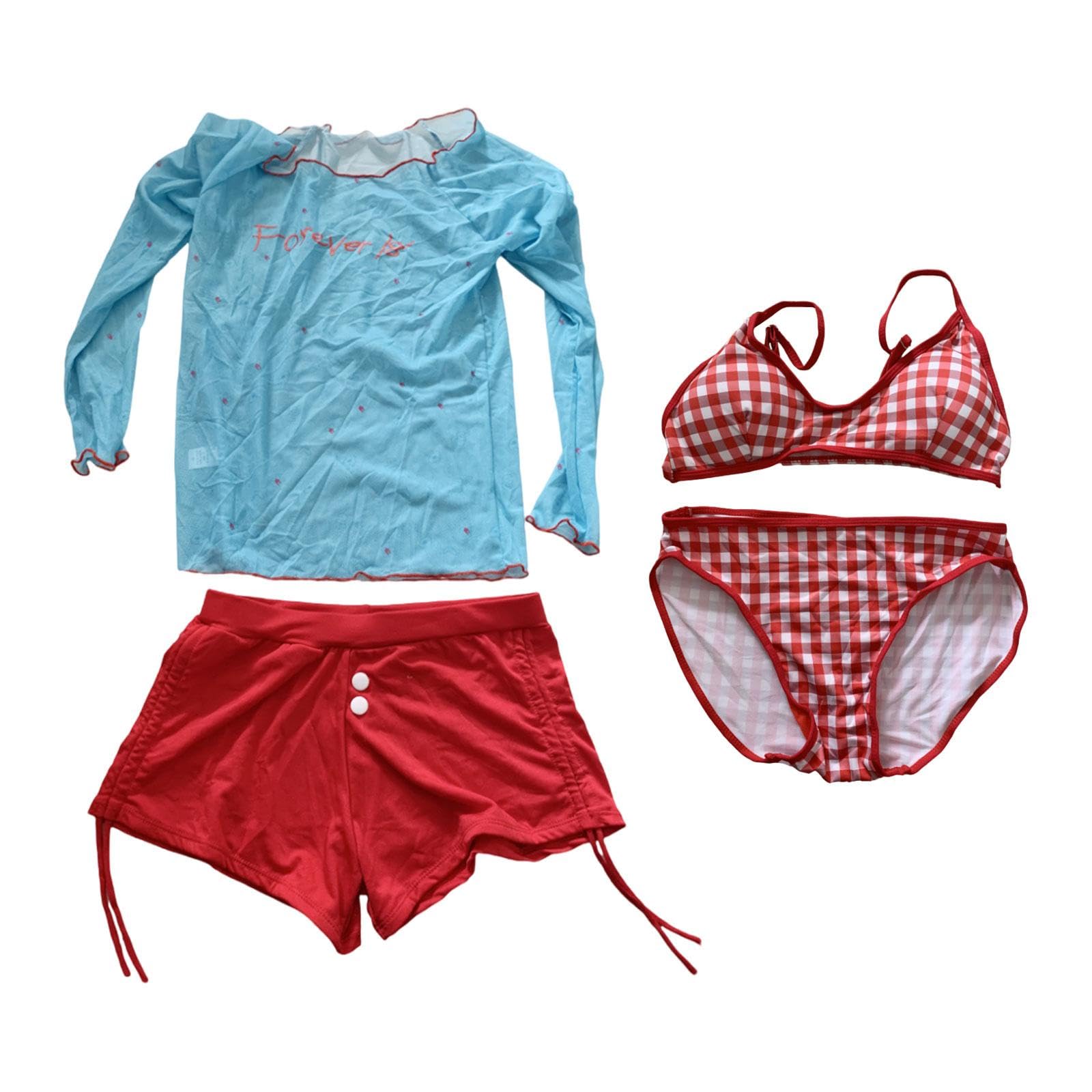 Four Piece Swimsuit Lady Bra Women Set for Birthday Gift Travel Party M