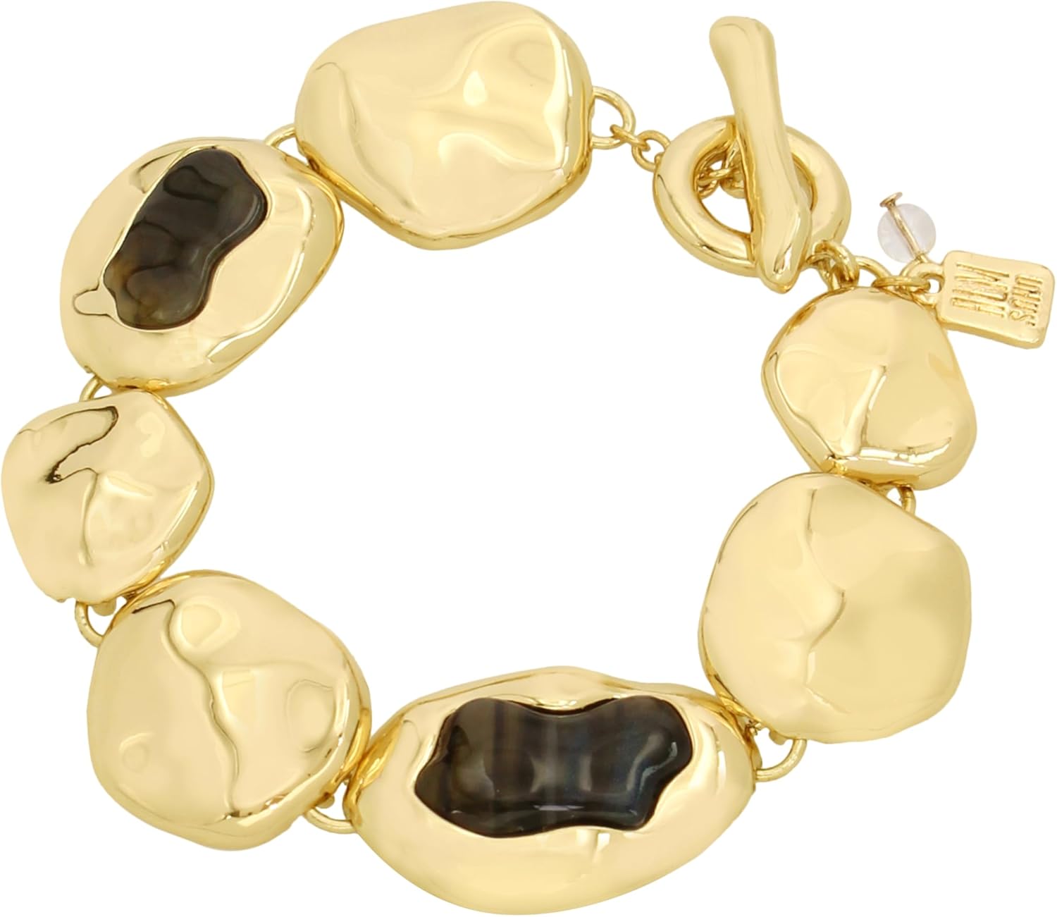 Robert Lee Morris Soho Womens Labradorite Sculpted Link Bracelet