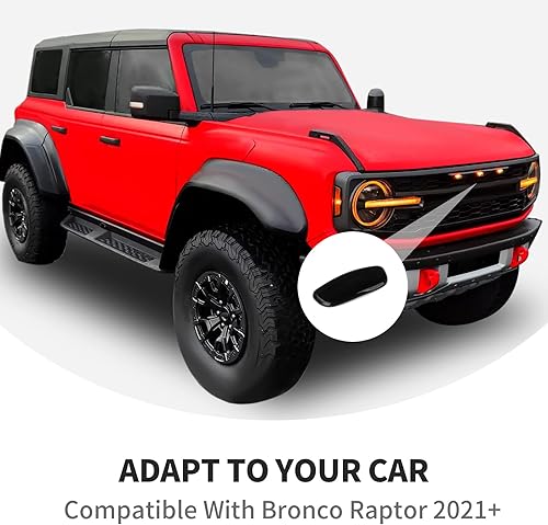 Vista 19 de Linskip 3ª cubierta de luz de freno compatible con Bronco Raptor 2022-2025, tercer protector de freno trasero centro alto para accesorios Bronco 3ª