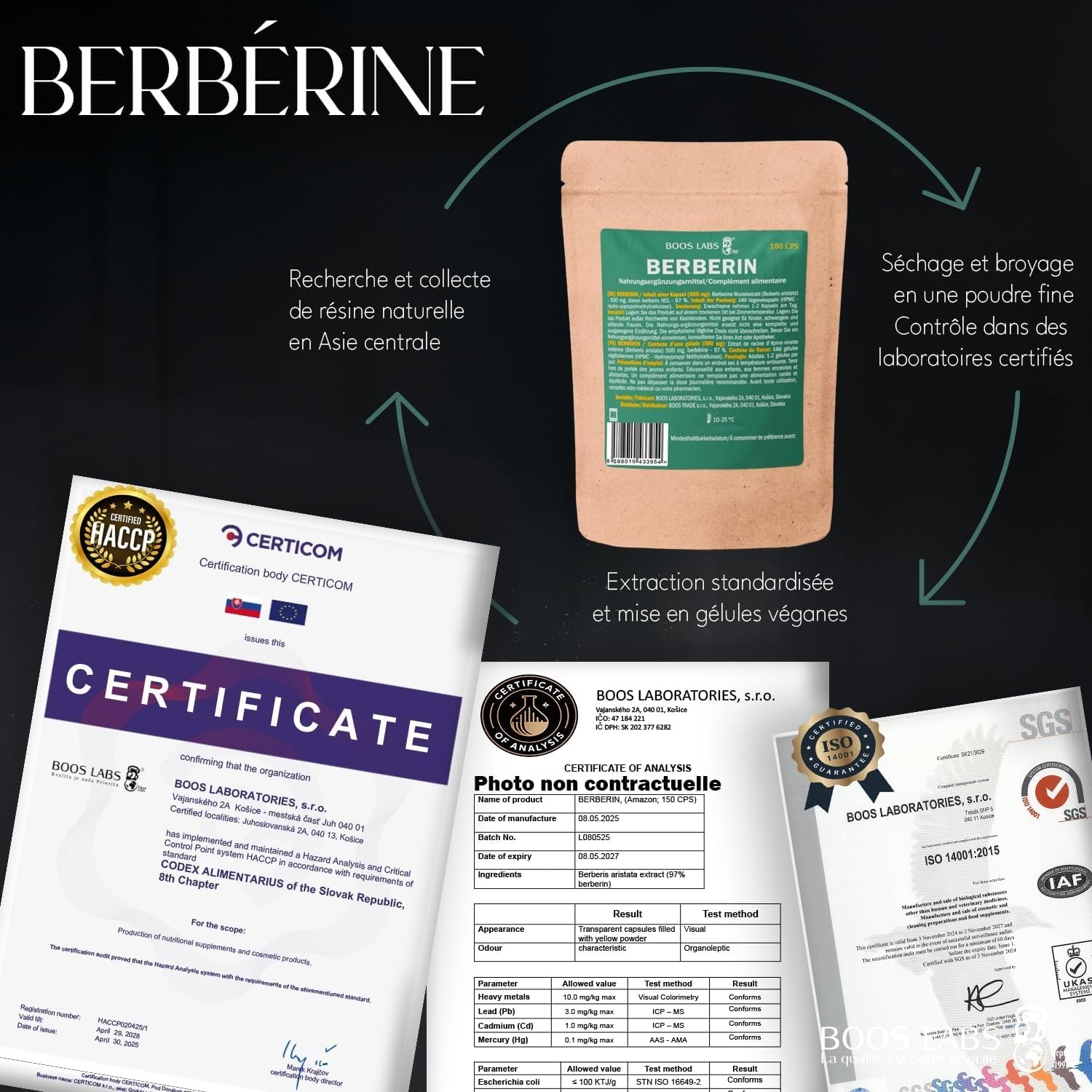Berbérine I 1000 mg I 180 gélules végétaliennes (150 + 30 gélules supplémentaires) I Gélules de berbérine à haute dose, I 2 gélules par jour I Composition pure sans additifs dans le sachet