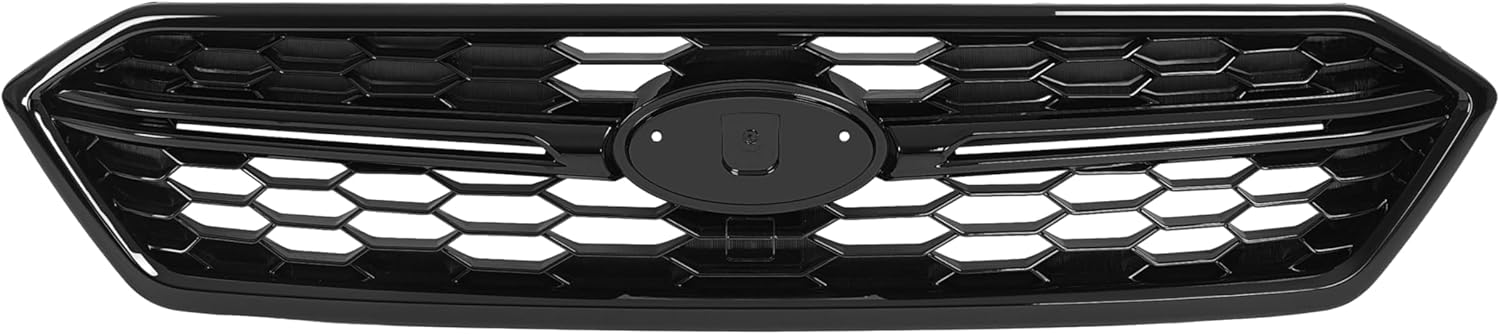 HECASA Front Bumper Grill Compatible with 2018-2021 Subaru WRX STI 91121VA150 Honeycomb Grille Plastic (ABS) Painted Black