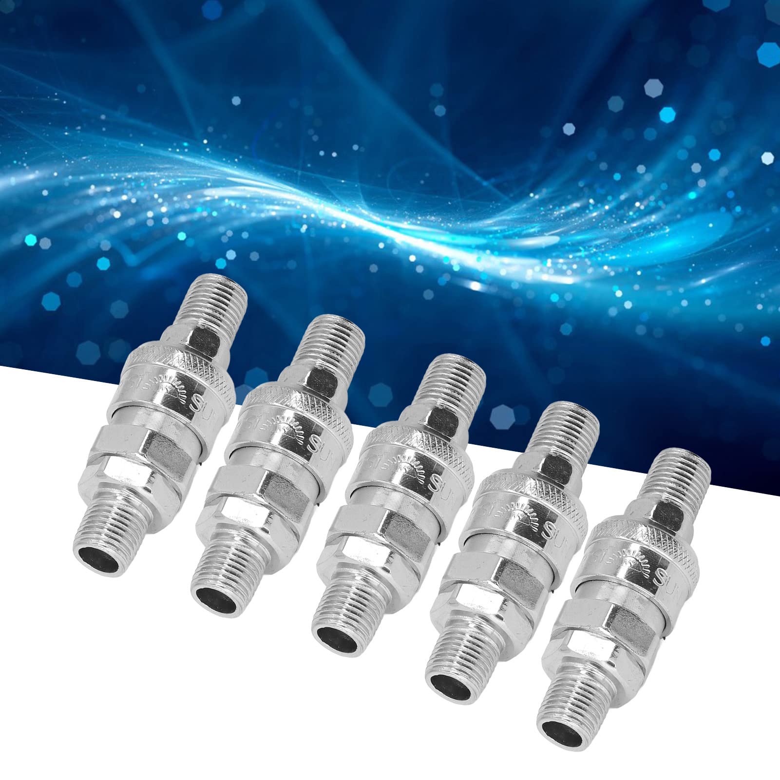 Lot De 5 Raccords Rapides Foster 1/4″ NPT – Pour Compresseur D’air, Robustes Et Interchangeables