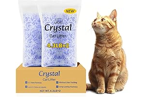 OKOCAT Naturally Odorless Less Mess Unscented Blue Crystal Crystal Cat Litter, 8.6 lb