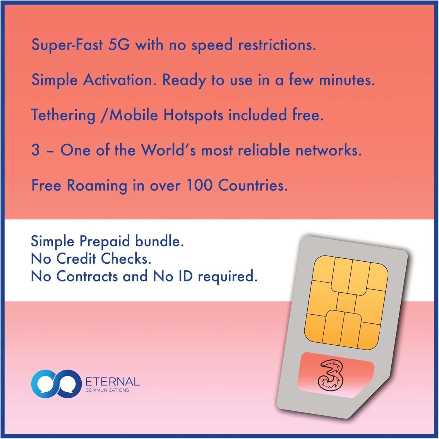Prepaid Travel Sim Card with 18GB of 5G Data for use in 70+ Countries Worldwide + Unlimited Calls & SMS in EU + Tethering + 150GB Bonus Data in UK (Valid 30 Days)