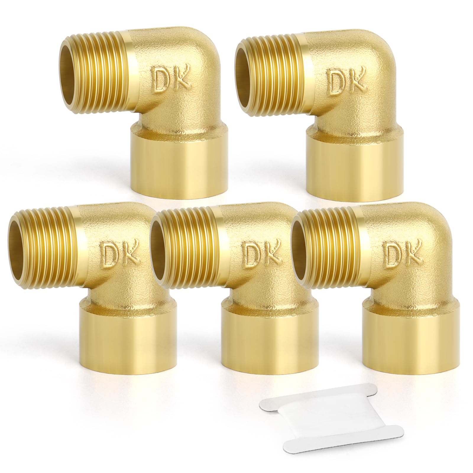 Codo de latón 90 grados 1/4 BSP macho a hembra Taisher para instalaciones de agua y gas