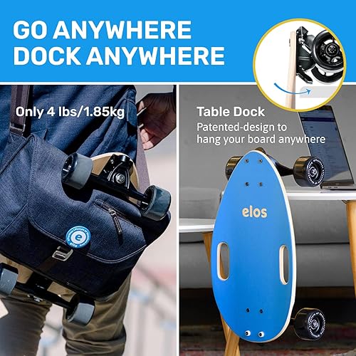 Miniatura 3 de elos Skateboard Complete Lightweight - Mini Longboard Cruiser Skateboard construido para principiantes y viajeros urbanos. Tabla de monopatín ancha