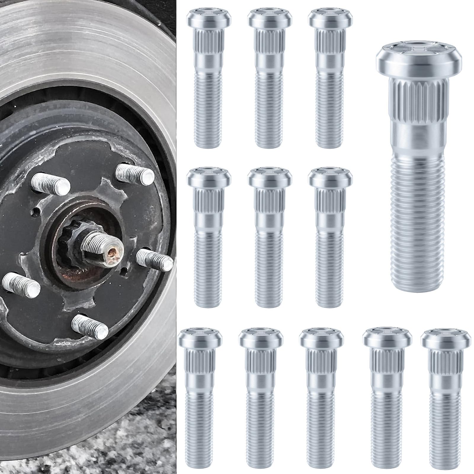 View 1 of 12PCS Trailer Studs 1/2-20 UNF Fit Lippert Dexter 2000-7000LB Axles