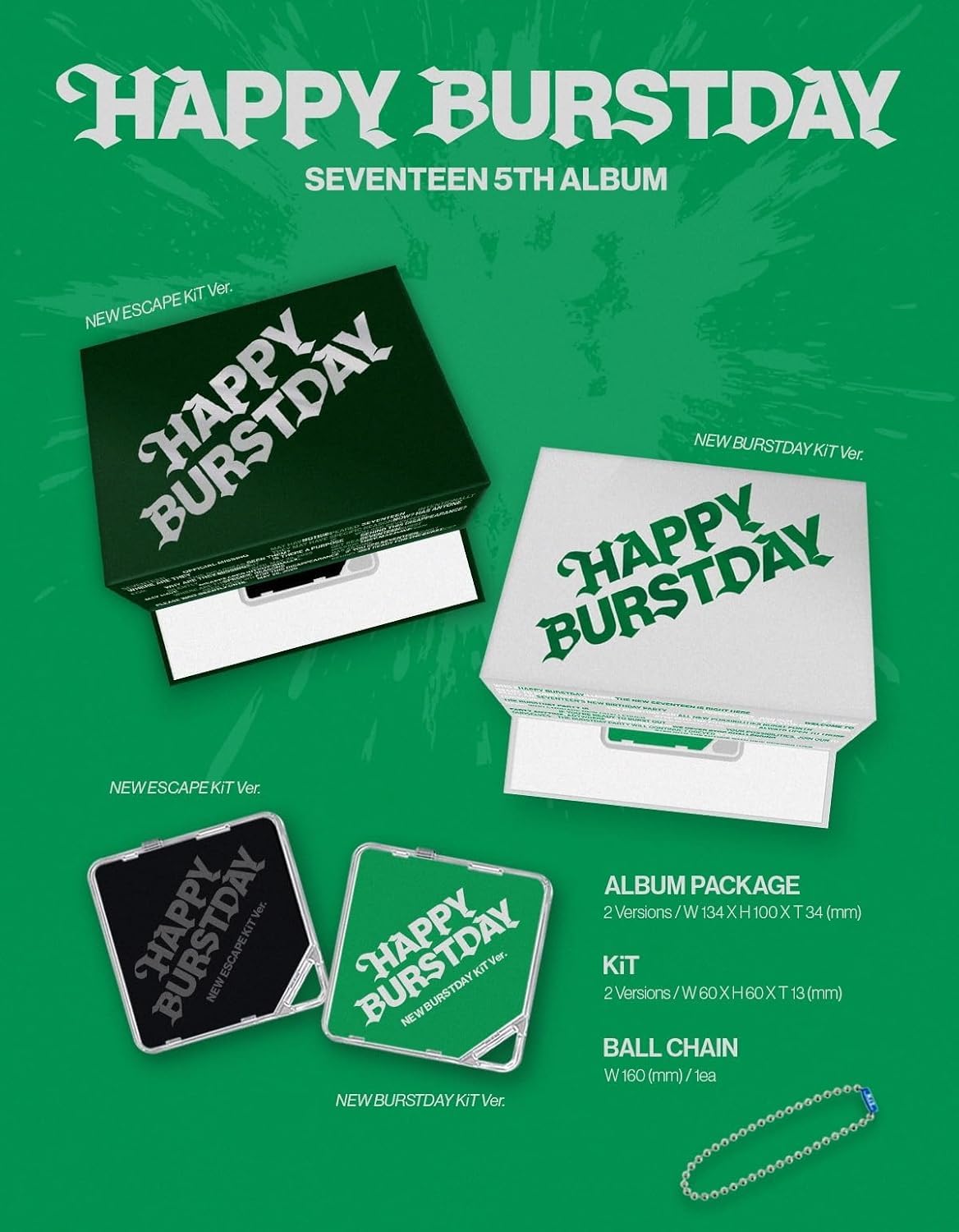 Amazon.com: SEVENTEEN Happy Burstday [KiT Ver.] 5th Album (NEW