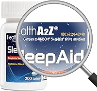 Vista 2 de Ayuda para dormir HealthA2Z succinato de doxilamina 25 mg (200 unidades (Paquete de 1))