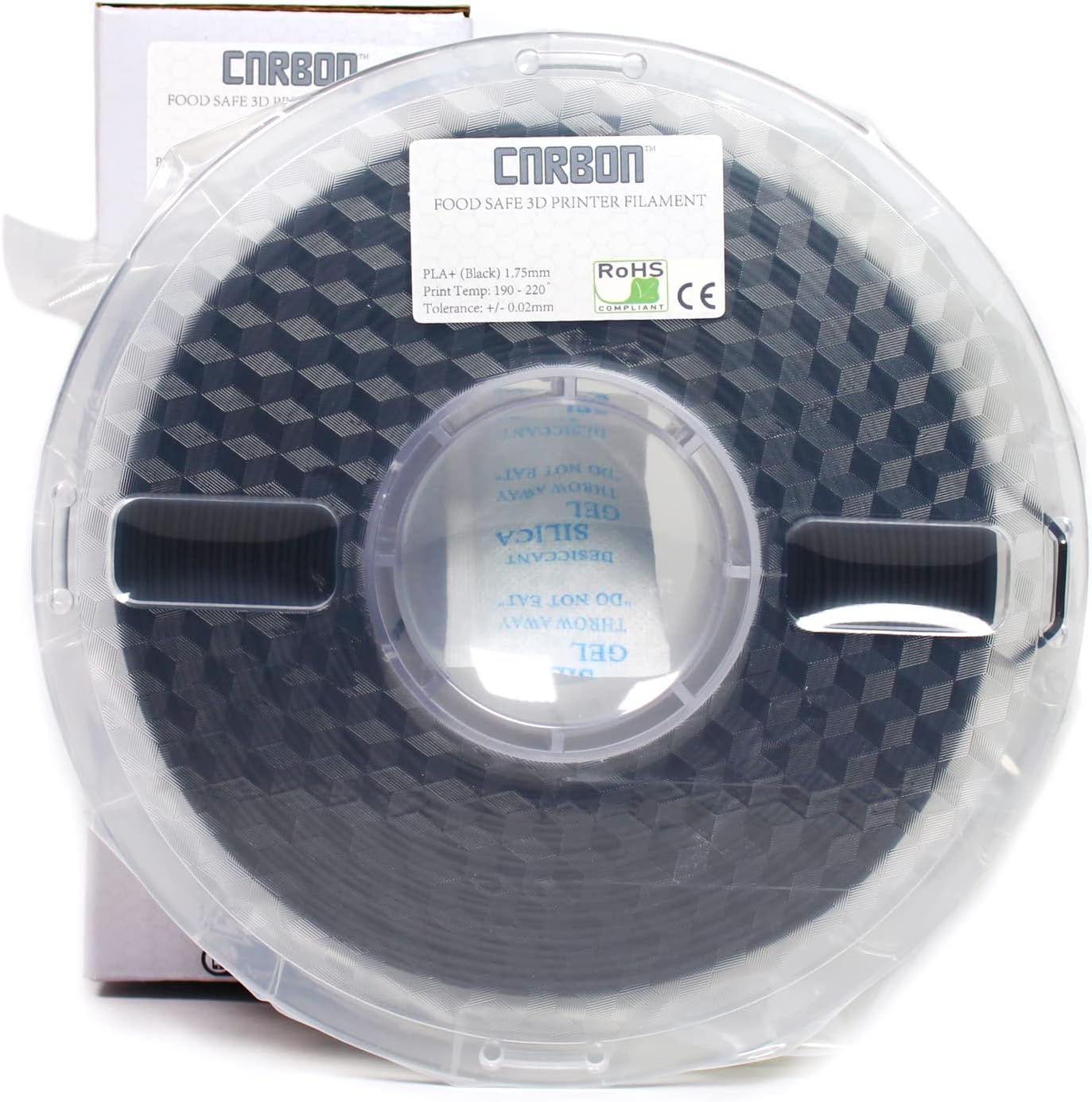 Certified Food Grade PLA+ 3D Printer Filament CARBON by