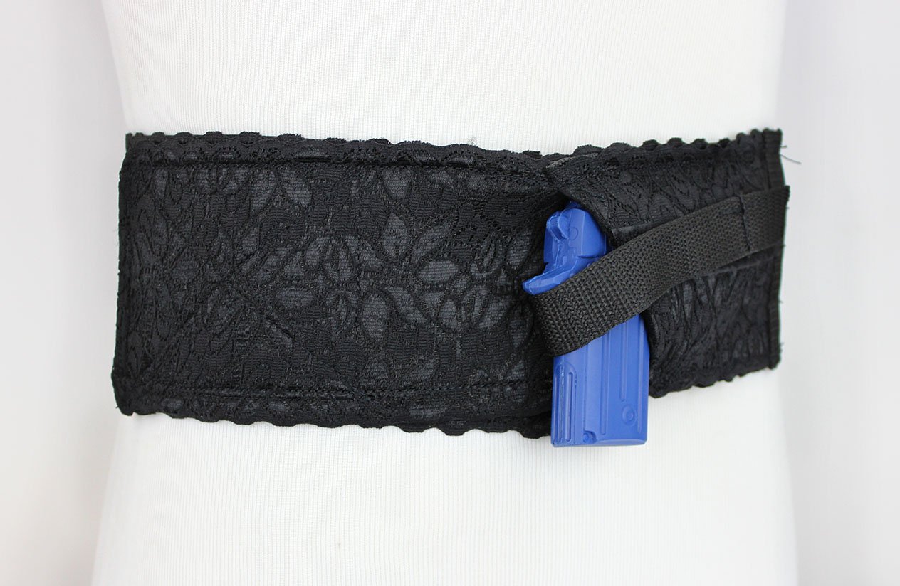 Daltech ForceWomen's Lace Side Load Gun Belly Band - Black Concealed Carry CCW