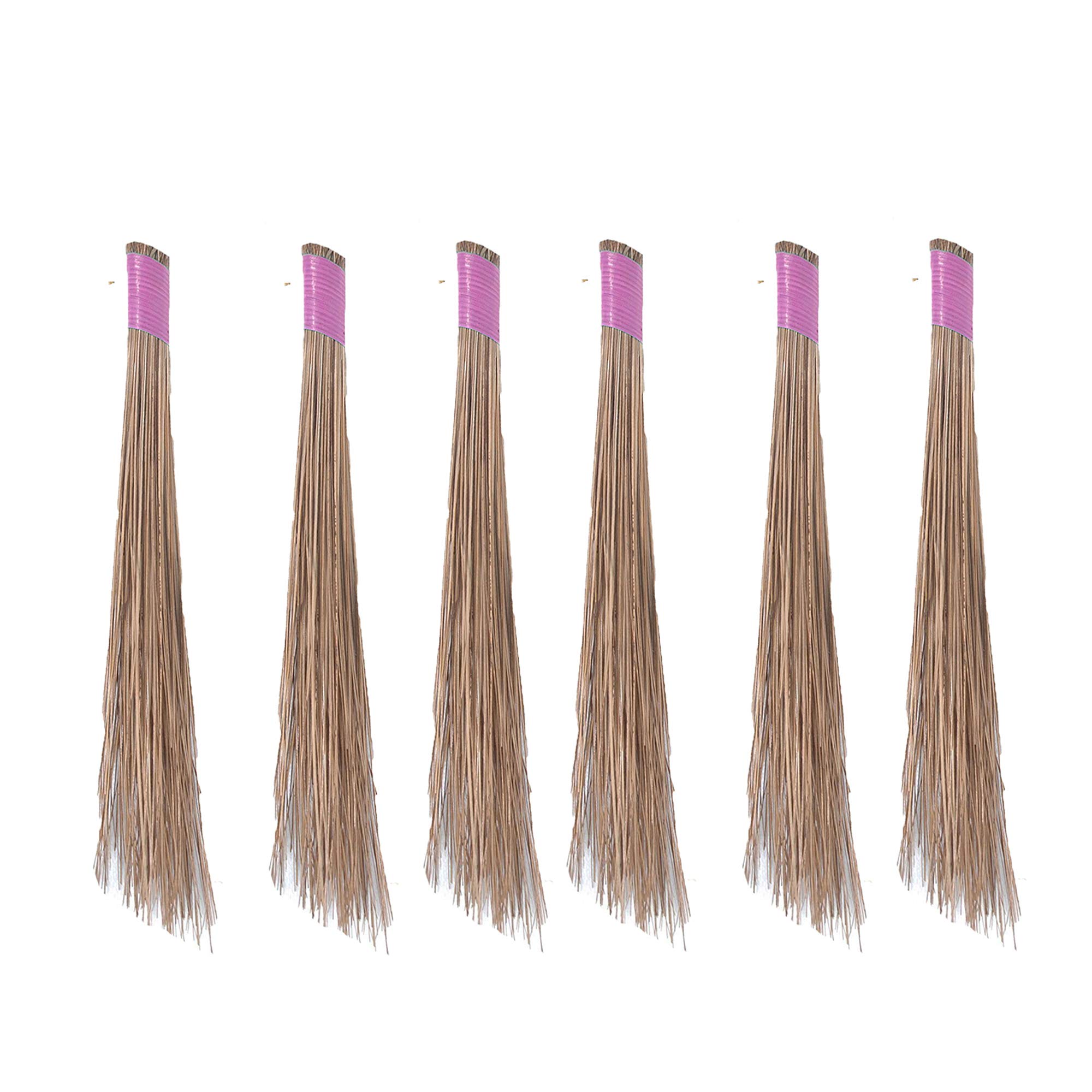 UR LITTLE SHOP ABS Large Size Broom Stick with Coconut for Home Cleaning (Multicolour) - 6`s Pack