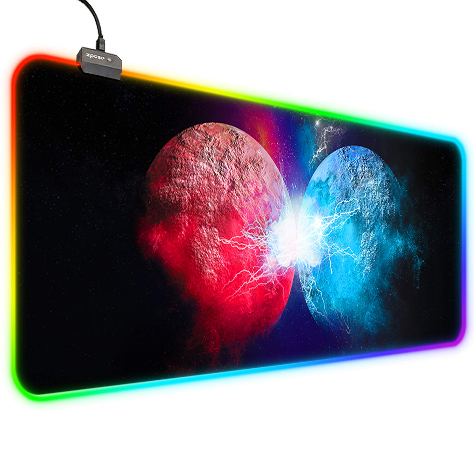 RGB Mouse Pad, Zpose Led Mouse Pad, Gaming Mouse Pad, Large Gaming Mouse Pad, Gaming Mousepad, Large Mouse Pad Gaming, Mouse Pad Gaming, 14 Lighting Modes, RGB Mouse Pad, Gaming Mouse Pad, 31.5x11.8In