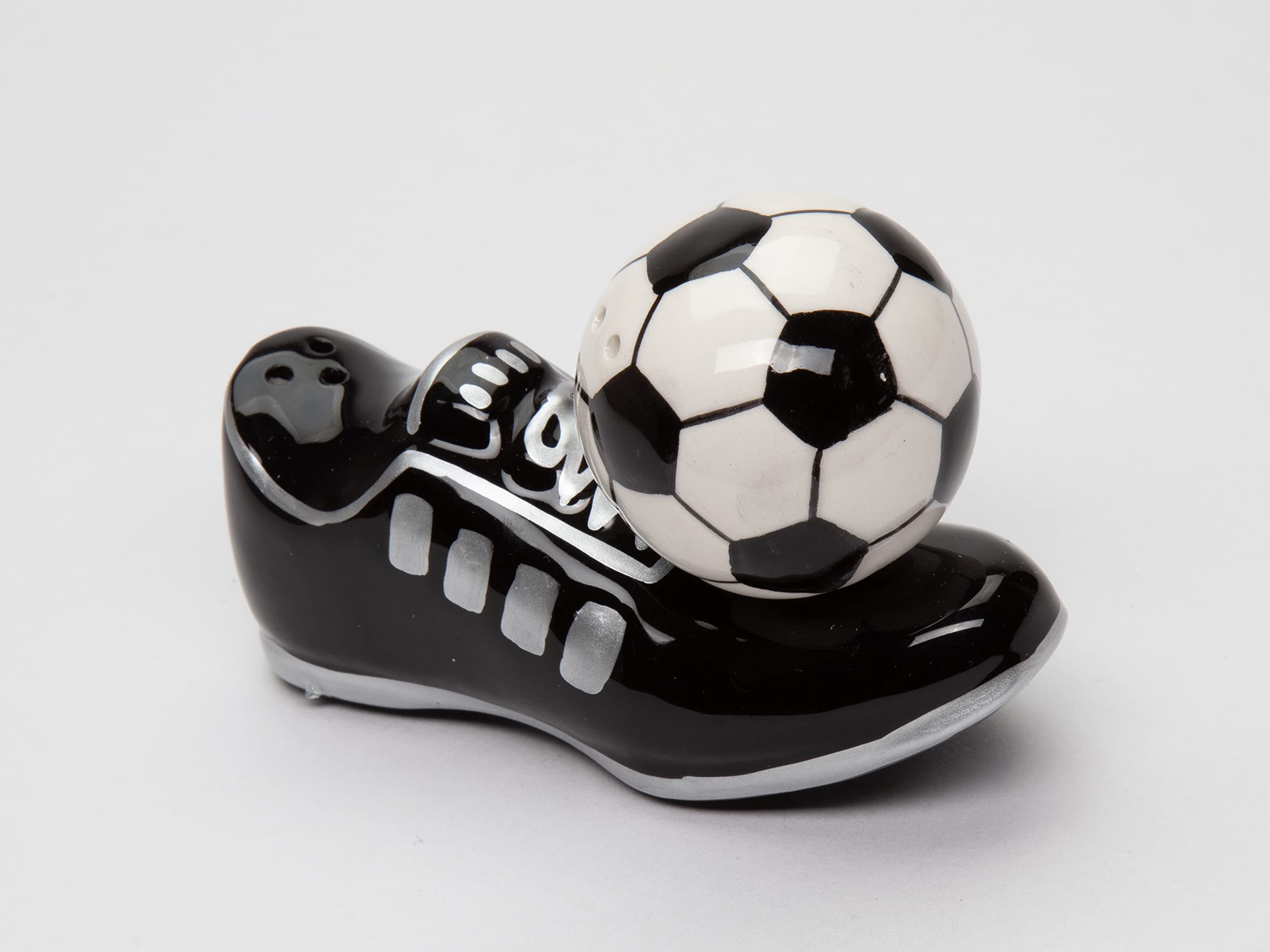 CG SS-CG-10466, czarne magnetyczne buty z piłką nożną solniczką i pieprzniczką