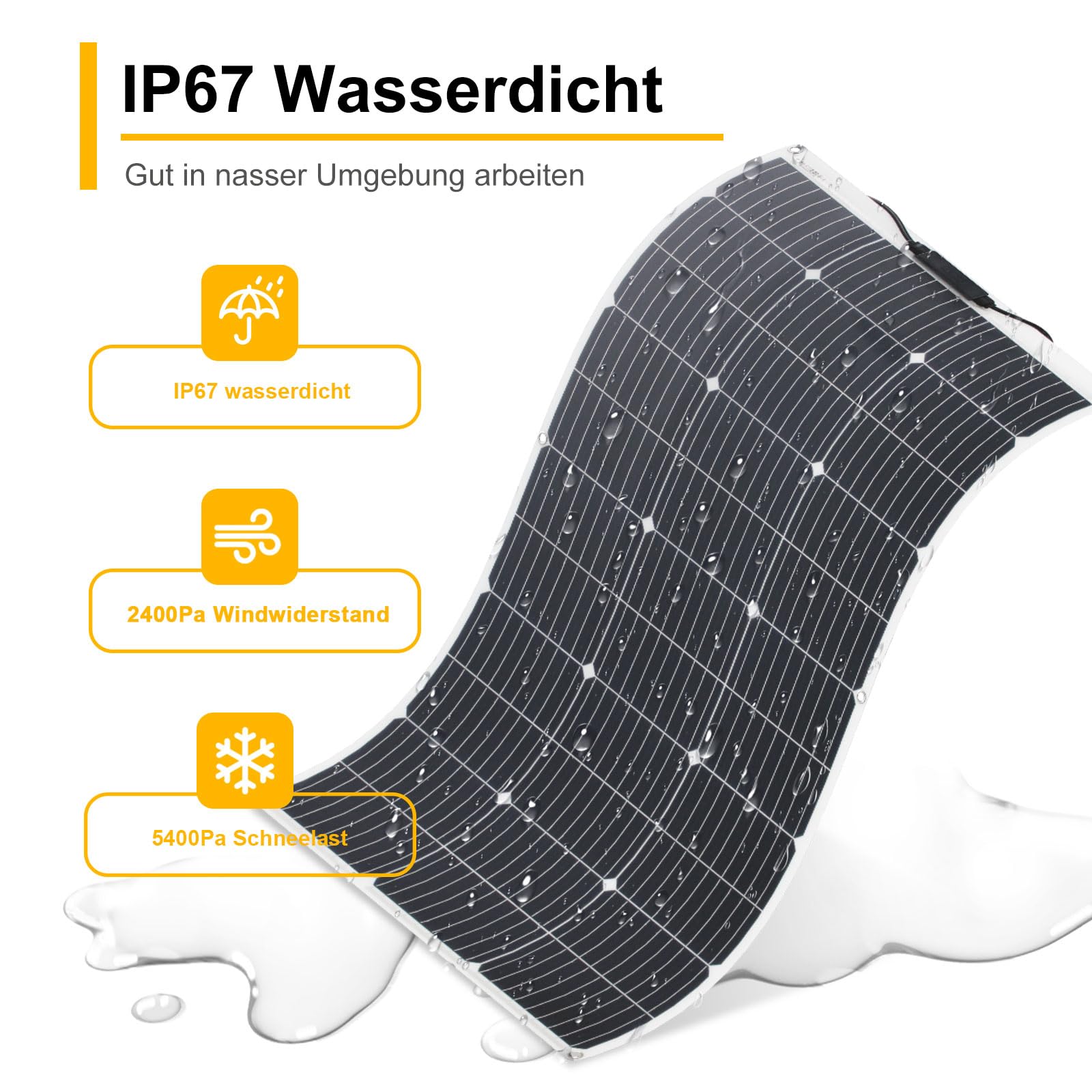 Elastyczny panel słoneczny 100 W, idealny do instalacji wyspowych, aktywności na świeżym powietrzu