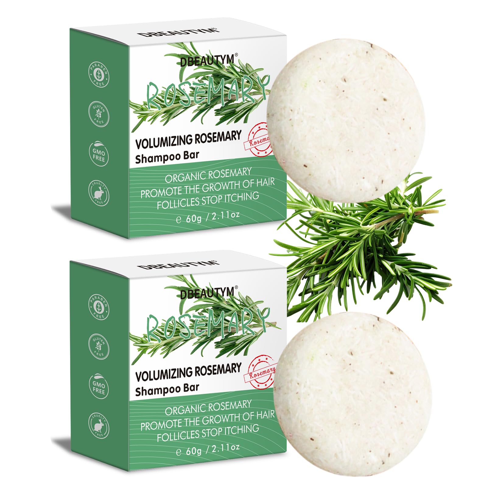 Rosemary Hair Shampoo Bar, Deep Cleansing for Scalp, Hair Loss, Shampoo, Soap, Organic Hair Oil Control, Firm Shampoo for Hair Growth, Refreshing and Moisturizing Soap for