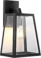 JONATHAN Y JYL7603A Pasadena 9" Black Iron LED Outdoor Wall Lantern - Modern Industrial for Porch Garage Entryway