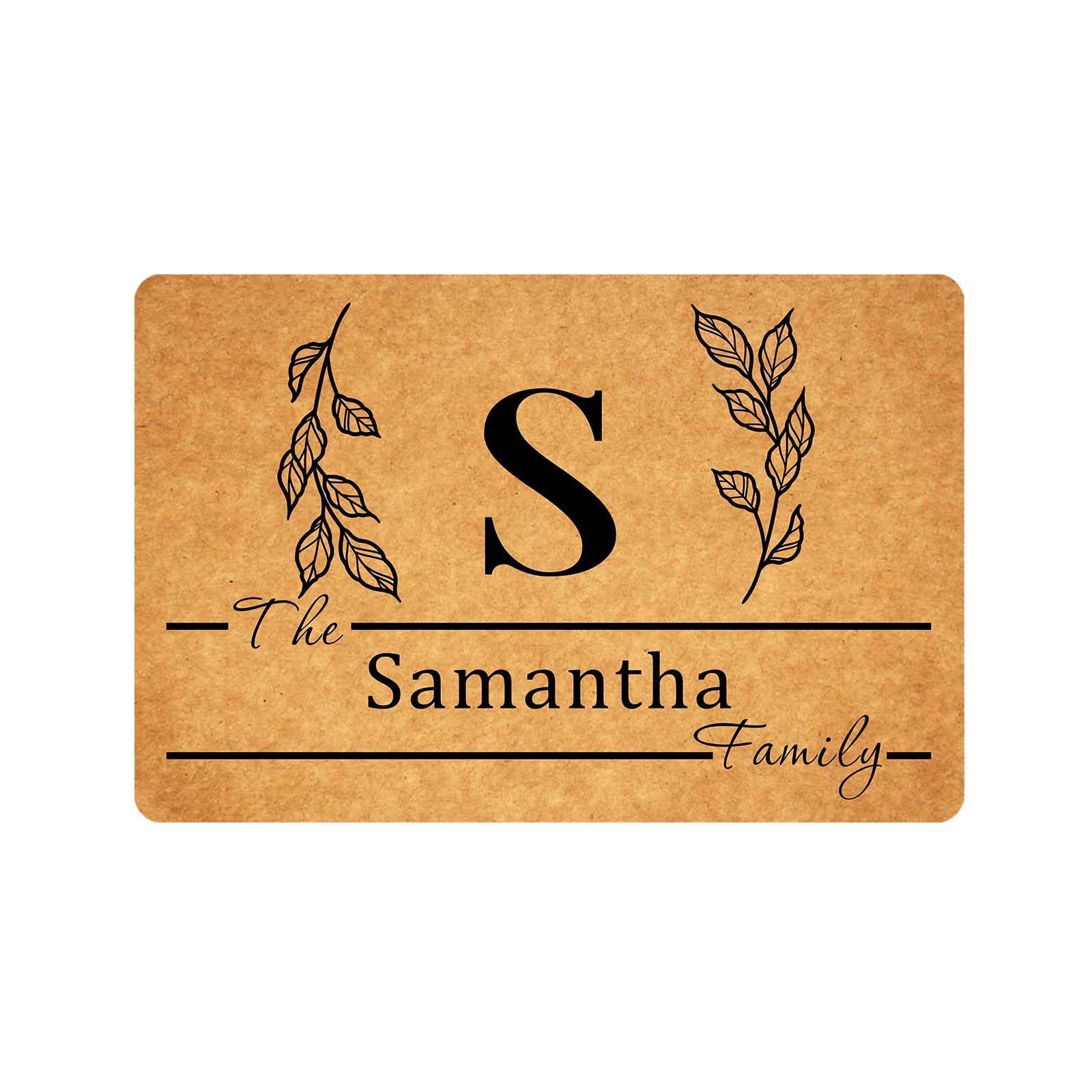 Personalized Door Mats Outdoor for Entryway - Custom Front Floor Mat Indoor Entrance with Text - Funny Back Door Mats for Inside House(24"x16")