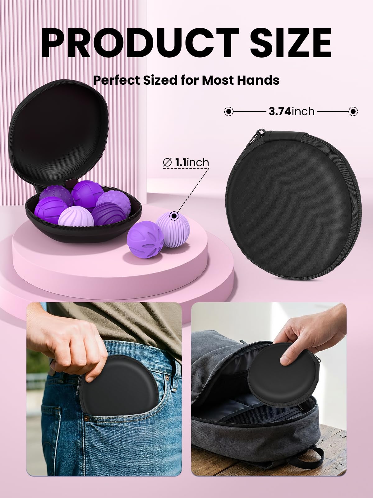 8 Pezzi Pallina Antistress Magnetici, Giocattolo Antistress con Copertura in Silicone, Palline Magnetiche Stress Ball in Silicone, Fidget Toys per Bambini e Adulti, Viola