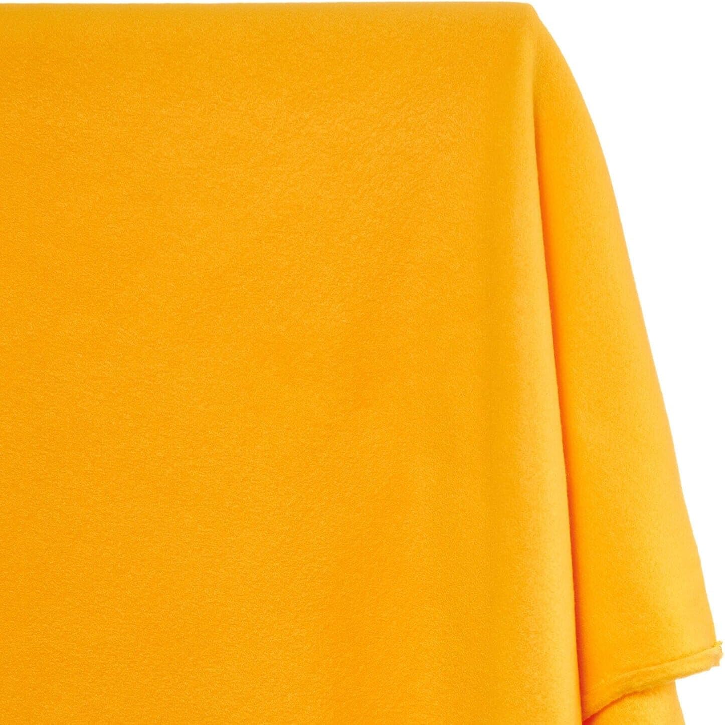Polar Fleece Brushed Polyester Insulating Thick Warm Soft Anti Pill Fabric by The Yard - for Sewing Or Quilting, Apparel, Accessories, Decor, & More - Bright Yellow (5 Yards)