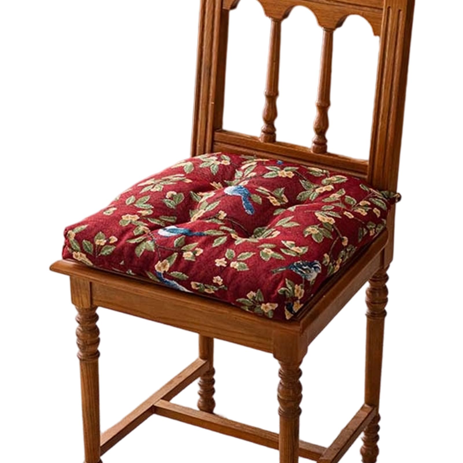 Bbajszx Practical Chair Pad with Florals Embroidery Reinforced Edges and Comfortable Pad for Daily Use in Multiple Space Easy Seat