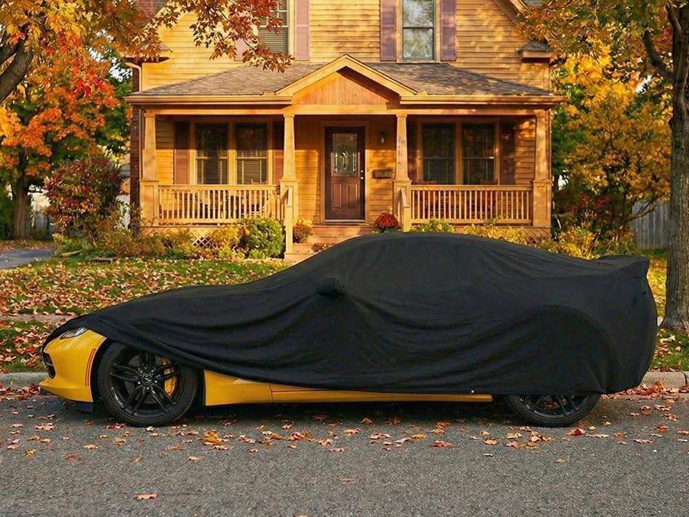 Custom Fits C7 2014-2019 Chevy Corvette Car Cover Black Sapphire Metallic Covers
