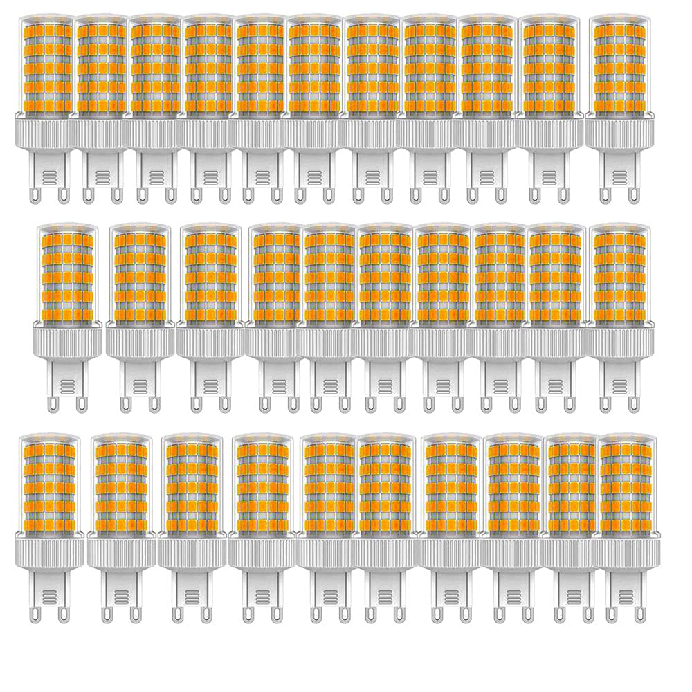 30 Stück G9 10W LED Birne Äquivalente Halogenbirnen 100W G9 1000LM Energiesparlampen G9 Sockel Led Lampe AC 220-240V Nicht Dimmbar Warmweiß 3000K G9 Kapselbirne