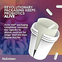 Vista 8 de BioEmblem Probióticos para mujeres y hombres – 55 mil millones de UFC 11 cepas con prebióticos y postbióticos Alcachofa de Jerusalén e inulina