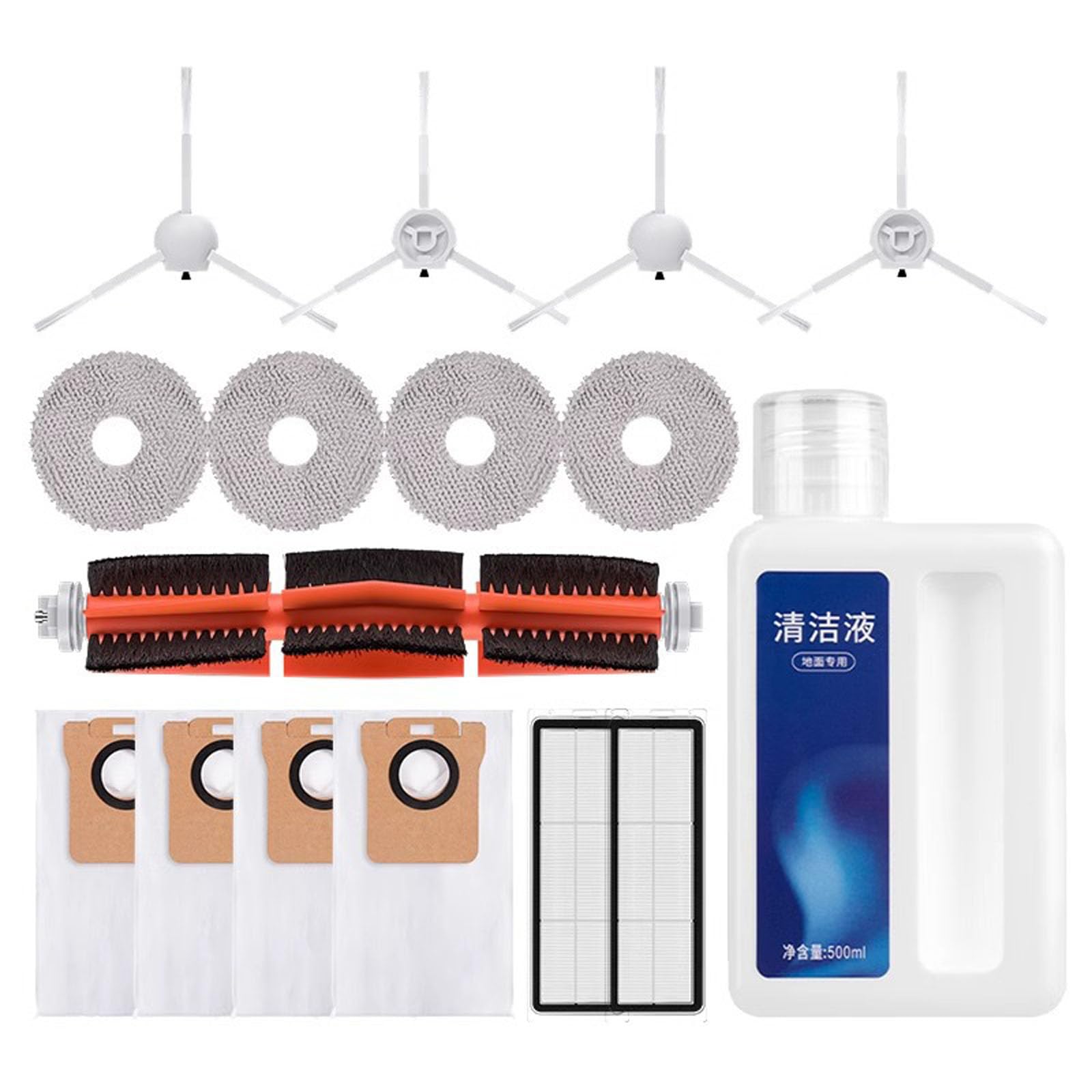 Tsophreniq Cleaning Rags Bags Mop Pads Accessories Mop Cloth Side Brushes for B101CN / 1S Models Robot Accessories
