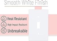 Vista 4 de Bates- Cubierta para interruptor de luz, cubiertas de placa de interruptor, paquete de 10, cubierta de interruptor de luz individual, 1 banda